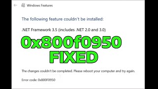 How To Fix 0x800f0950 Net Framework 35 in Windows 11 [upl. by Gerson]