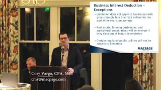 2018 Tax Reform – Business Interest Expense Deduction [upl. by Hedvig657]