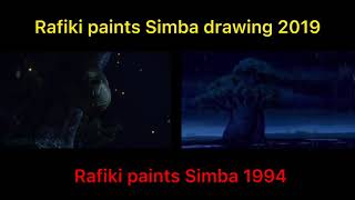 Rafiki drawing Simba 2019 and 1994 [upl. by Gena930]