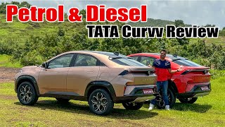 TATA Curvv Diesel Automatic amp Petrol Manual Test Drive Review  Pros And Cons Of Tata Curvv [upl. by Tireb]