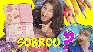 O QUE SOBROU DO MEU MATERIAL ESCOLAR 2018 😱 Mileninha [upl. by Dnomse]