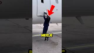 Stewardess Worstelt om de Vliegtuigdeur te Openen [upl. by Aisena]