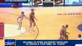 ExNBA Player Muggsy Bogues in Manila for NBA Jr Camp [upl. by Augusta]