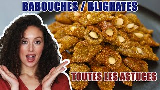 Babouches au sésame et au miel  gâteaux marocains faciles [upl. by Bonns]