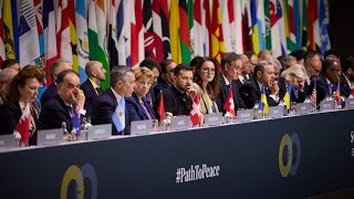 UkraineGipfel Mehrheit unterzeichnet Abschlusserklärung [upl. by Gewirtz]