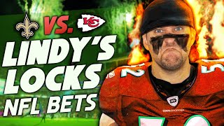 NFL Picks Week 5 SaintsChiefs Monday Night Football 107  Lindys NFL Locks [upl. by Suixela]