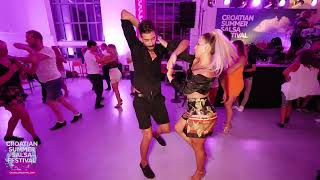 Panagiotis amp Linda  Social dancing  Croatian Summer Salsa Festival 2021 [upl. by Yelsgnik68]