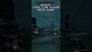 Skyrim first time player meets GIANT [upl. by Rede]