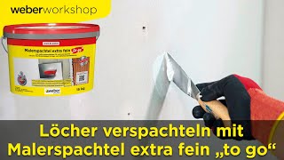 Große Löcher in Wänden verschließen  WeberWorkshop [upl. by Oirramaj]