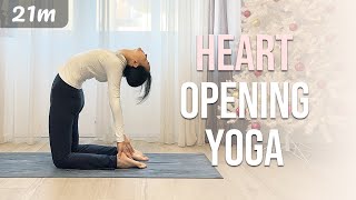 Heart opening Yoga  21m｜Slow amp Deep Upper body stretch Beginner friendly [upl. by Josefa]