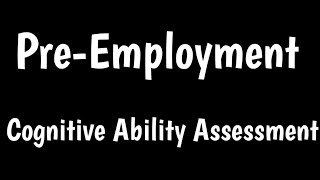 Cognitive Assessment Test For Employment  How To Pass Employment Cognitive Ability Assessment Test [upl. by Riaj]