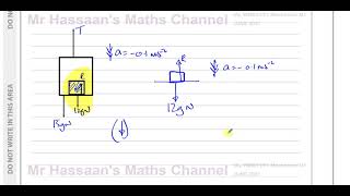 WME0101 IAL Edexcel M1 June 2021 Q4 Dynamics Connected Particles [upl. by Ludwigg]