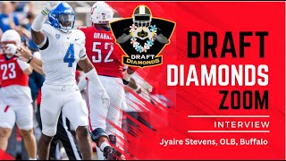 Jyaire Stevens OLB Buffalo  2024 NFL Draft Prospect Zoom Interview [upl. by Tudela]