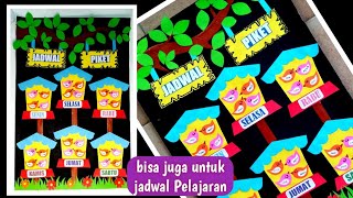 Membuat Jadwal Piket Kelas Kreatif  Hiasan DindingDekorasi Kelas  Classroom Decoration Ideas [upl. by Vitale]