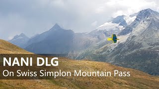 Nani DLG Glider from Sebald Simplon Mountain Pass Switzerland [upl. by Groeg592]