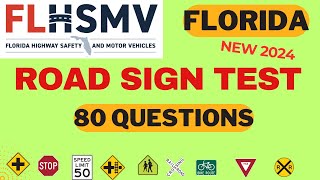 Florida DMV Road Sign Test  Florida DMV Practice Test  FLHSMV Test  80 questions [upl. by Leisam]