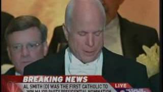 John McCain at the Al Smith Memorial Dinner Oct 16 2008 [upl. by Buckels4]