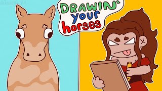 Drawing YOUR HORSES in WILD HORSE ISLANDS on ROBLOX [upl. by Joscelin664]