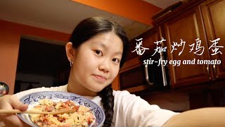 quiet stirfry tomato and egg vlog  番茄炒鸡蛋 [upl. by Nomolas]