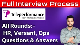 Teleperformance interview  Teleperformance versant test  Teleperformance  Teleperformance ops [upl. by Ellekim]