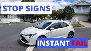 How to FAIL driving test at STOP SIGN [upl. by Linson]