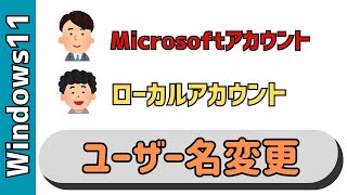 【Windows11】ユーザー名の変更方法！Microsoftアカウント、ローカルアカウント [upl. by Eniawd]