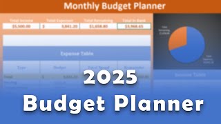 2025 Budget Planner  Never loose track of your money and meet all your financial goals [upl. by Burt]