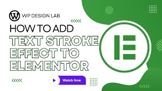 How to Add Text Stroke Effect to Elementor for Free  Happy Addons [upl. by Keligot]