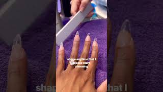 New Nail Shape Did I make a mistake Nail Vlog [upl. by Ellatnahc]