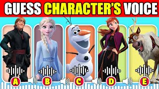 🔊 IMPOSSIBLE Guess The Frozen characters by their Voice  Kristoff Anna Elsa Sven Hans olaf [upl. by Helprin]