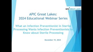 What an IP in Sterile Processing wants Infection Preventionists to know about Sterile Processing [upl. by Afital]