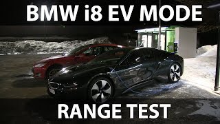 BMW i8 EV mode range test [upl. by Ojyllek]