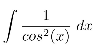 Integral of 1cos2x substitution [upl. by Noram788]