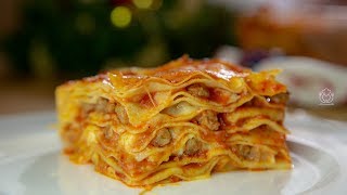 LASAGNA o Timballo di Crepes o Crespelle con Pallottine di Carne – Piatto Tipico RicettediNatale [upl. by Aidua879]