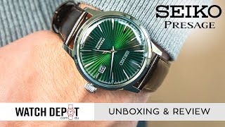 Seiko Presage SRPD37J The Mockingbird Cocktail Series Automatic Watch  Unboxing amp Quick look [upl. by Yklam]