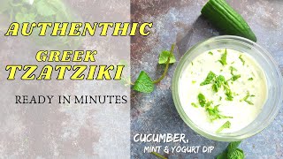 AUTHENTHIC GREEK TZATZIKI DIP CUCUMBER AND MINT [upl. by Cordelia161]