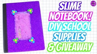 DIY SLIME NOTEBOOK  SCHOOL SUPPLIES  HAUL [upl. by Justinian]