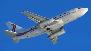 Ameristar B737205A N467TW Takeoff at Willow Run Airport 2021 [upl. by Nnaear958]