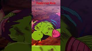 Piccolos last words vegeta goku dragonball dbz dragonball dragonball new anime gohan [upl. by Carol-Jean]