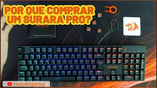 TECLADO ÓPTICO MECÂNICO SURARA PRO REDRAGON VALE A PENA [upl. by Charla]