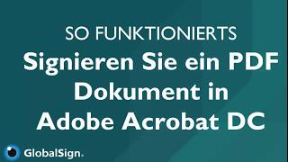 So Signieren Sie ein Adobe PDF Dokument [upl. by Henryson]