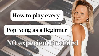 How you can accompany yourself on the piano COMPLETE BEGINNER TUTORIAL [upl. by Cahilly]