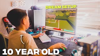 Transforming My 10 Year Old Brothers Gaming Setup Into His DREAM SETUP [upl. by Gariepy]