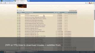 YIFY or YTS How to download movies  subtitles from [upl. by Acirred738]