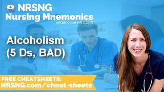 Alcoholism 5 Ds BAD Nursing Mnemonics Nursing School Study Tips [upl. by Ainesey]