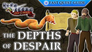 The Depths Of Despair Quest  OSRS Quality Quick Guide 2024 [upl. by Leugimsiul632]