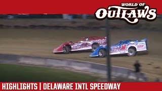 World of Outlaws Craftsman Late Models Delaware Intl Speedway August 11th 2016  HIGHLIGHTS [upl. by Akihsay775]