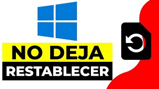 SOLUCION NO me Deja RESTABLECER Windows 10 y 11 2024  NO Puedo Formatear Windows [upl. by Haikezeh]