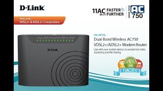 how to configure DLink Dual band wireless ac750 vdsl2adsl2 modem router [upl. by Dremann568]