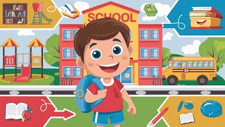 My School In English  English Story  English For Kids  Educational Video [upl. by Iahs948]